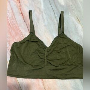 SHEIN 2x bralette, dark green, gently worn. Measurements in photos